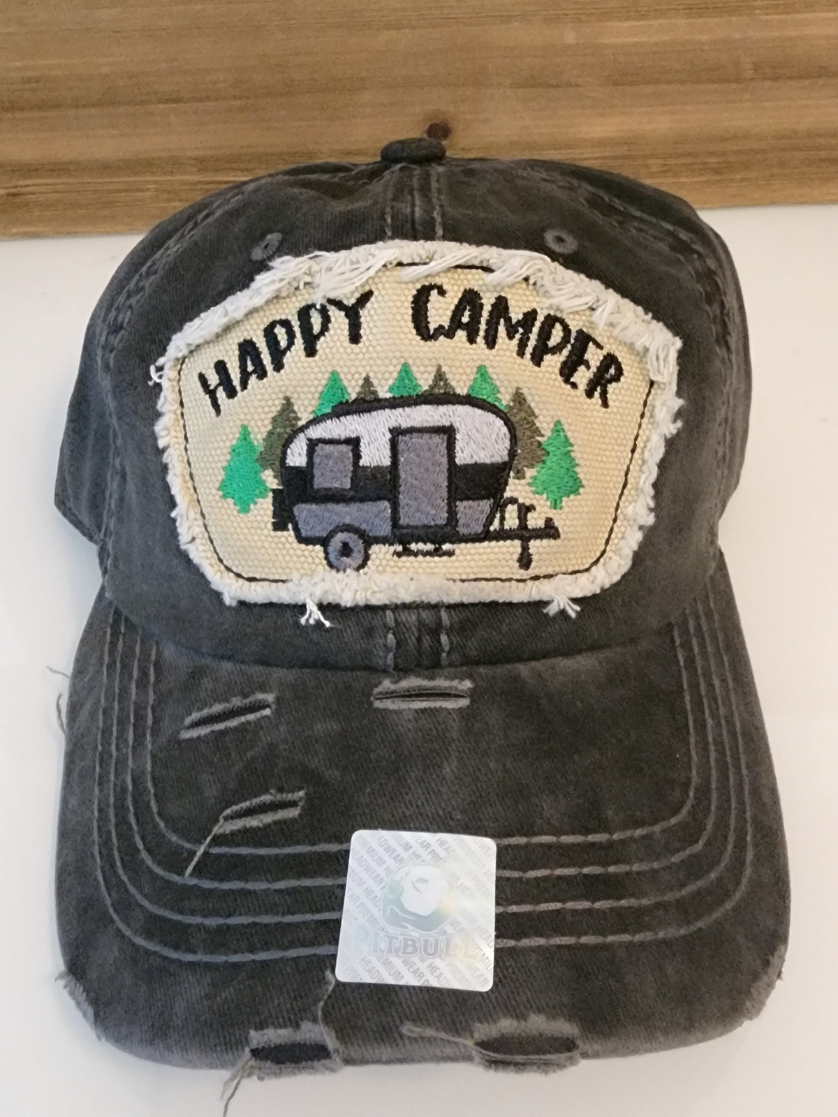 Vintage Hat "Happy Camper"