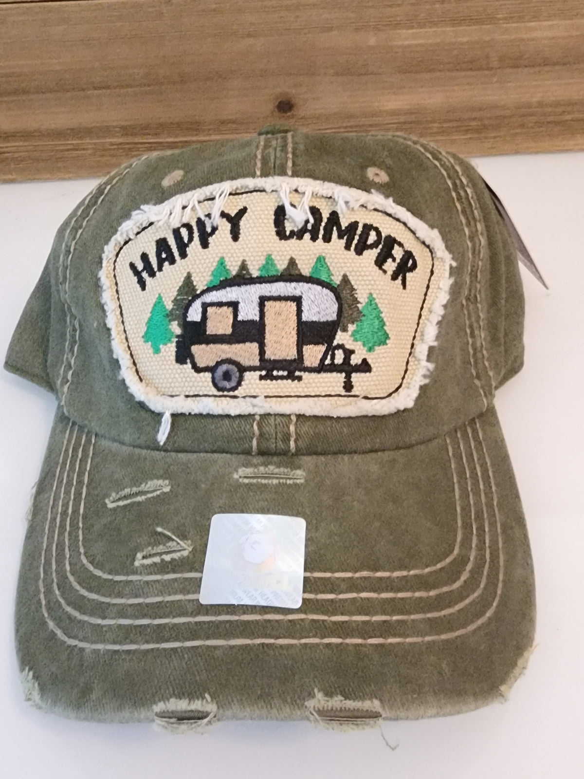 Vintage Hat "Happy Camper"